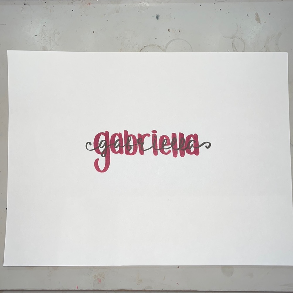 calligraphy name (gabriella)